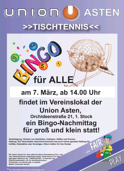 Bingo am 07.03.2026